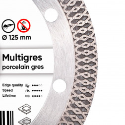 Disco da taglio diamantato 1A1R 125 Multigres