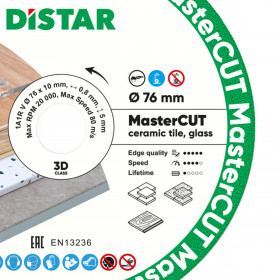 Disco da taglio diamantato 1A1R V 76x0,8x10 MasterCUT