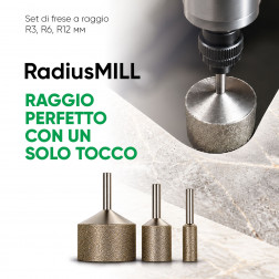 Platorello a pettine diamantata RadiusMILL R3,R6,R12