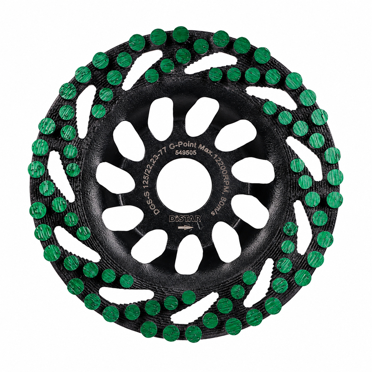 Platorello diamantato DGS-S 125/22,23-77 Green Point