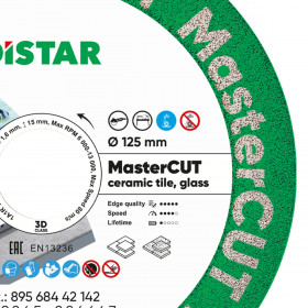 Disco da taglio diamantato 1A1R V 125x22,23 MasterCUT