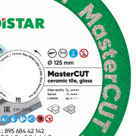 Disco da taglio diamantato 1A1R V 125x22,23 MasterCUT