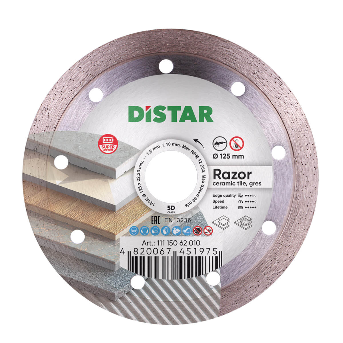 Disco da taglio diamantato 1A1R 125 Razor